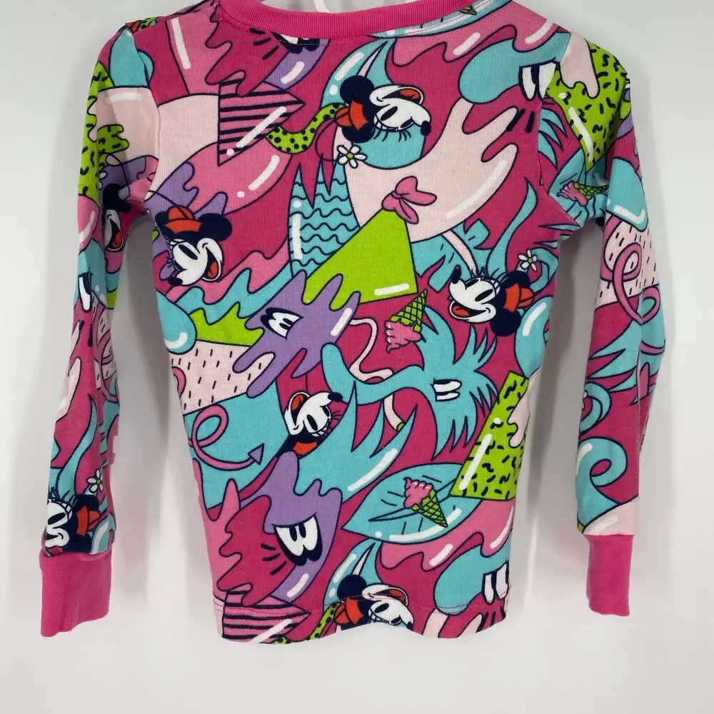 Disney x  Spotted Zebra Pajamas Girls‎ 4T Minnie Colorful Bright 2 Piece